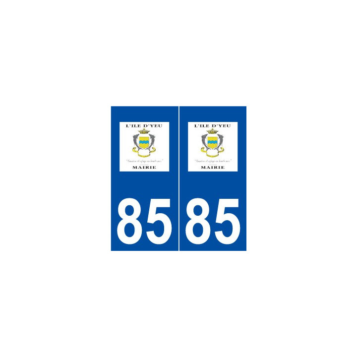 85 L'Île-d'Yeu logo autocollant plaque stickers ville