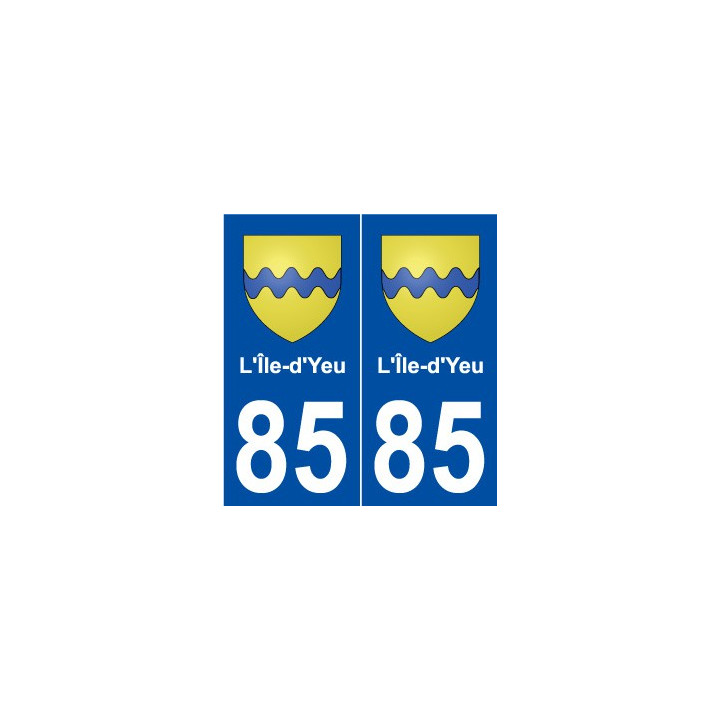 85 L'Île-d'Yeu blason autocollant plaque stickers ville