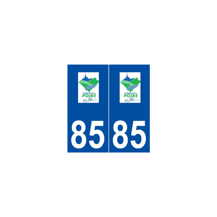 85 Le Poiré-sur-Vie logo autocollant plaque stickers ville