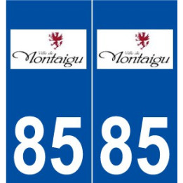 85 Montaigu logo autocollant plaque stickers ville