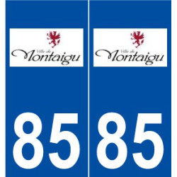 85 Montaigu logo autocollant plaque stickers ville