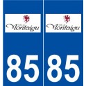 85 Montaigu logo autocollant plaque stickers ville