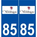 85 Montaigu logo autocollant plaque stickers ville