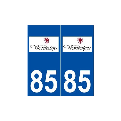 85 Montaigu logo autocollant plaque stickers ville