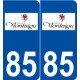 85 Montaigu logo autocollant plaque stickers ville