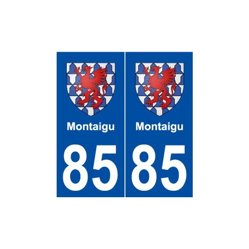 85 Montaigu blason autocollant plaque stickers ville