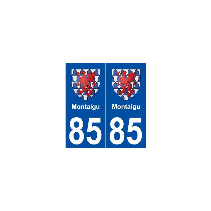 85 Montaigu blason autocollant plaque stickers ville
