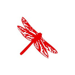 Autocollant libellule stickers couleur
