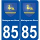 85 Mortagne-sur-Sèvre blason autocollant plaque stickers ville