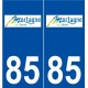 85 Mortagne-sur-Sèvre logo autocollant plaque stickers ville