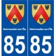 85 Noirmoutier-en-l'Île blason autocollant plaque stickers ville