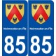 85 Noirmoutier-en-l'Île blason autocollant plaque stickers ville