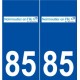 85 Noirmoutier-en-l'Île logo autocollant plaque stickers ville