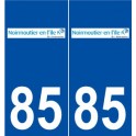 85 Noirmoutier-en-l'Île logo autocollant plaque stickers ville