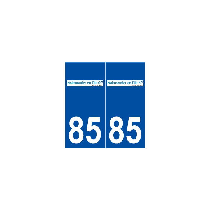 85 Noirmoutier-en-l'Île logo autocollant plaque stickers ville