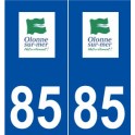 85 Olonne-sur-Mer logo autocollant plaque stickers ville