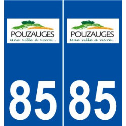 85 Pouzauges logo autocollant plaque stickers ville