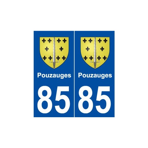 85 Pouzauges blason autocollant plaque stickers ville