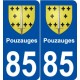 85 Pouzauges blason autocollant plaque stickers ville