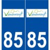 85 Venansault logo autocollant plaque stickers ville