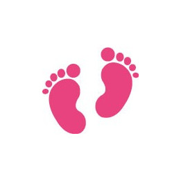 Autocollant pied empreinte sticker couleur