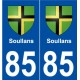 85 Soullans blason autocollant plaque stickers ville