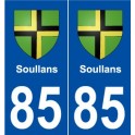 85 Soullans blason autocollant plaque stickers ville