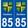 85 Soullans blason autocollant plaque stickers ville