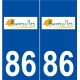 86 Buxerolles logo autocollant plaque stickers ville
