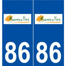 86 Buxerolles logo autocollant plaque stickers ville