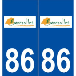 86 Buxerolles logo autocollant plaque stickers ville