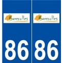 86 Buxerolles logo autocollant plaque stickers ville