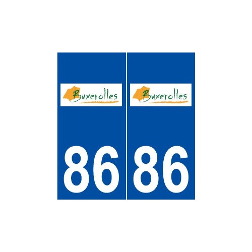 86 Buxerolles logo autocollant plaque stickers ville