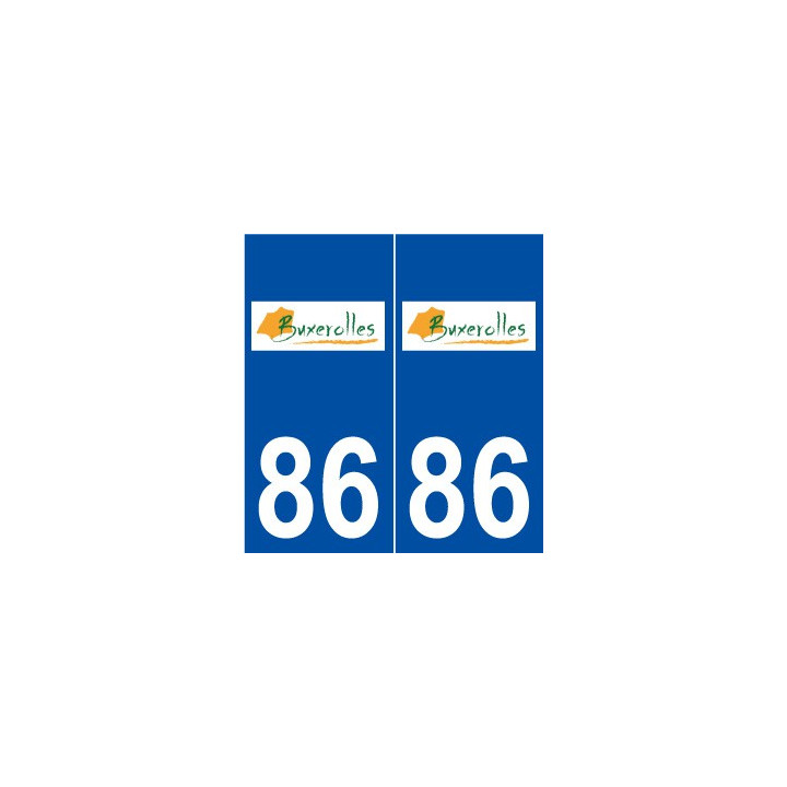 86 Buxerolles logo autocollant plaque stickers ville