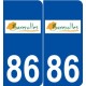 86 Buxerolles logo autocollant plaque stickers ville