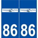 86 Chasseneuil-du-Poitou logo autocollant plaque stickers ville