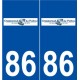 86 Chasseneuil-du-Poitou logo autocollant plaque stickers ville