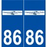 86 Chasseneuil-du-Poitou logo autocollant plaque stickers ville