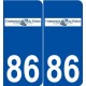 86 Chasseneuil-du-Poitou logo autocollant plaque stickers ville