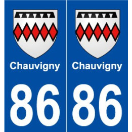 86 Chauvigny blason autocollant plaque stickers ville