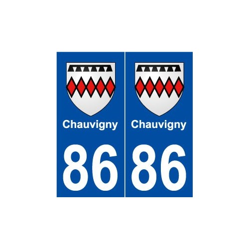86 Chauvigny blason autocollant plaque stickers ville