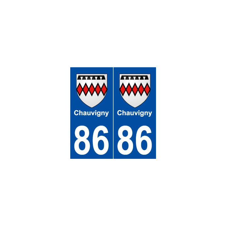 86 Chauvigny blason autocollant plaque stickers ville