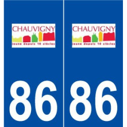 86 Chauvigny logo autocollant plaque stickers ville