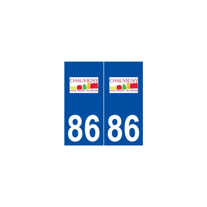 86 Chauvigny logo autocollant plaque stickers ville