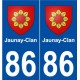 86 Jaunay-Clan blason autocollant plaque stickers ville