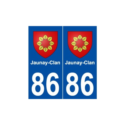86 Jaunay-Clan blason autocollant plaque stickers ville