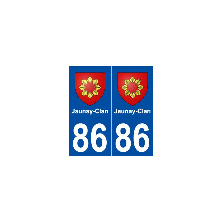 86 Jaunay-Clan blason autocollant plaque stickers ville