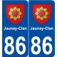 86 Jaunay-Clan blason autocollant plaque stickers ville