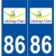 86 Jaunay-Clan logo autocollant plaque stickers ville