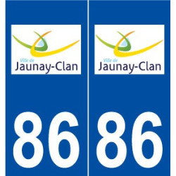 86 Jaunay-Clan logo autocollant plaque stickers ville